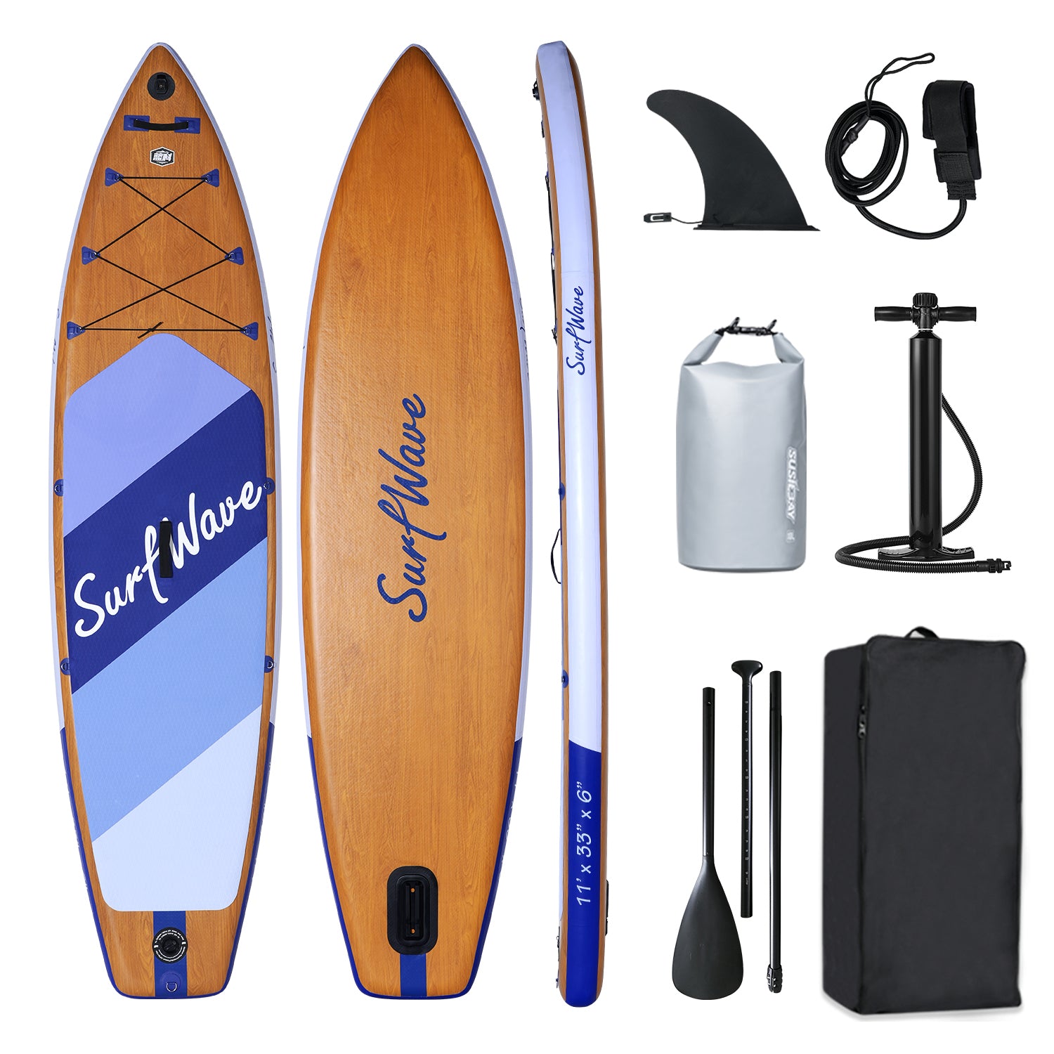 Inflatable Stand Up Paddle Board 11'x34'x6' With Accessories