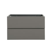 Alice-36W-102,Wall mount cabinet WITHOUT basin,Gray color, With two drawers, Pre-assembled