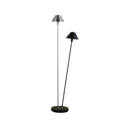 47.5' In Led Double G-9 Matte Powder Black/Silver Redman Brushed Nickel Floor Lamp