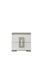 Olivia Contemporary Style 2-Drawer Night stand Made with Wood in White  same as B009P241738 (CA inventory)