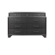 CIVIC Collection Gray Dresser Solid Wood and MDF 59 inches