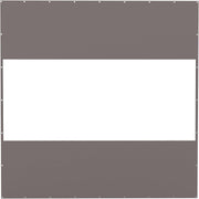 Heavy Duty Outdoor Clear Panel Curtain, 18 oz Waterproof PVC Polyester Curtain, Weather Resistant & Tearproof for Patios, Gazebos, Pergolas, Privacy Screen (10'H x 10'W, Gray)