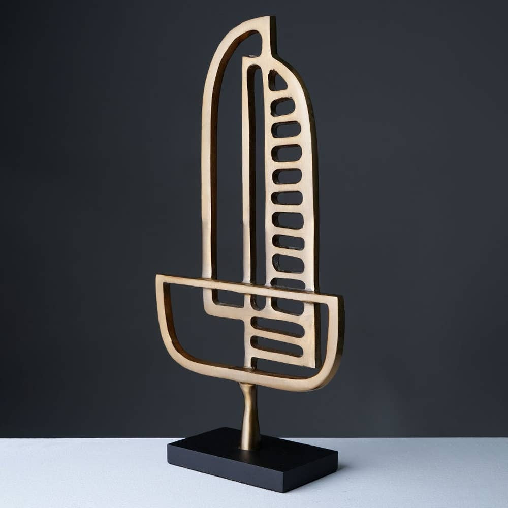 Abstract Aluminum Table Décor Sculpture –  8' x 3' x 15'