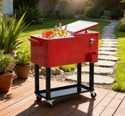 Rolling Cooling Bins Ice Chest on Wheels Outdoor