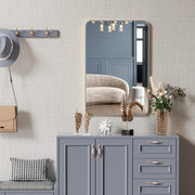 24x36 Inch Silver Metal Framed Rectangular Bathrrom Mirror for Wall.(W2203P156434)