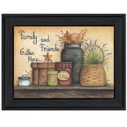 'Family and Friends' By Mary June, Ready to Hang Framed Print, Black Frame