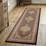 Manchester GC_HER5003 Black 2 ft. 7 in. x 9 ft. 10 in. Area Rug