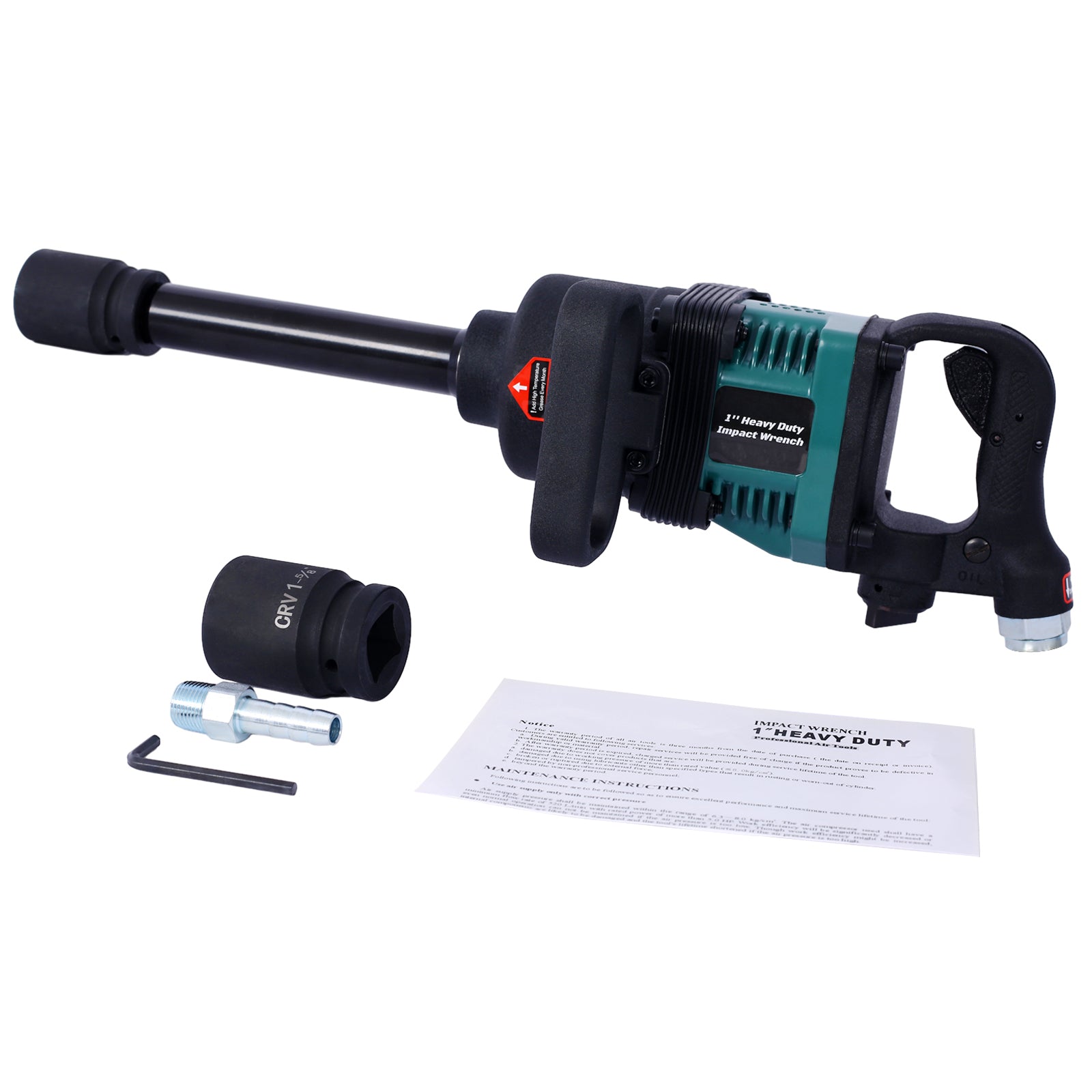 Industrial 1' inch Air Impact Wrench Gun Long Shank Pneumatic Truck  with 38mm & 41mm Socket