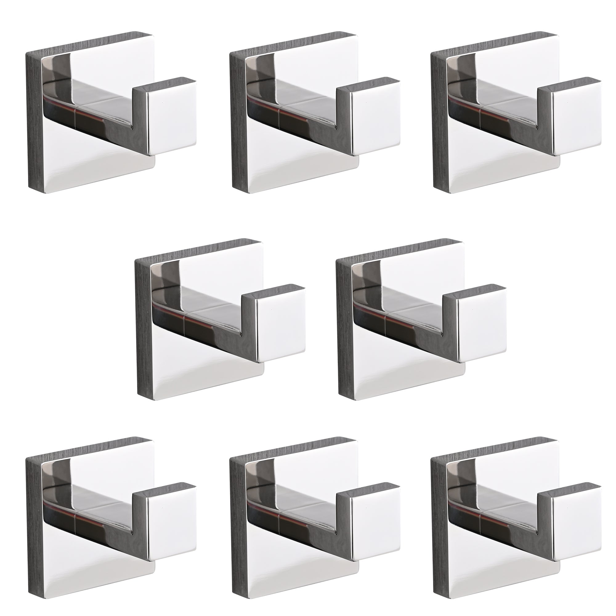 8 Pack Wall-Mounted Stainless Steel Bathroom Towel Hooks/Coat Hooks for Bathroom, Bedroom, Kitchen