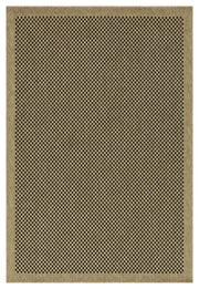 Earth GC_NTL1003 Jute/Black 5 ft. 3 in. x 7 ft. 3 in. Indoor/Outdoor Area Rug