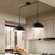 41' Industrial Modern Black Double Pendant Light – Adjustable Ceiling Hanging Lamp with Matte Finish for Dining Room, Kitchen, or Living Room – Stylish and Durable Lighting Fixture (No Bulbs)