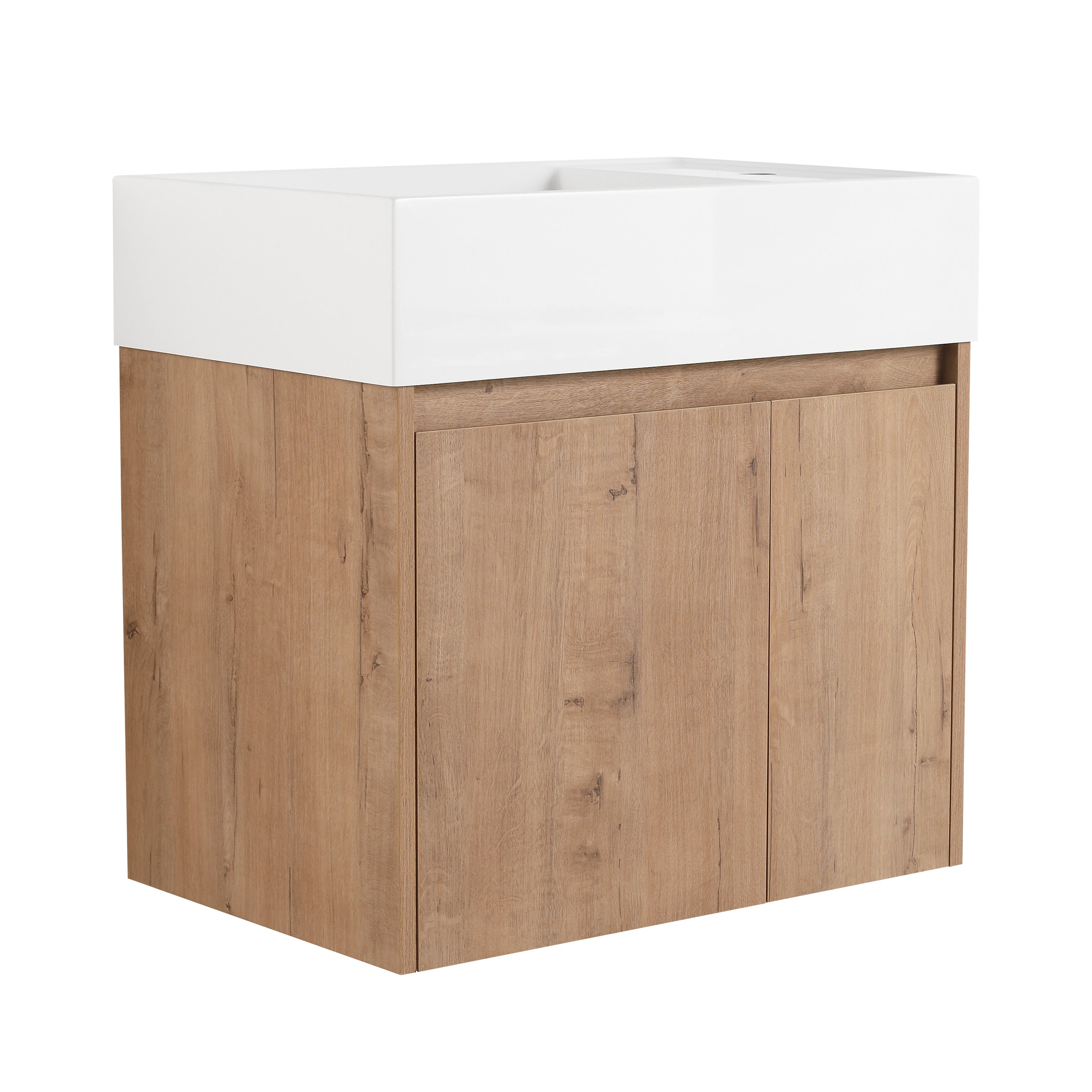 24 Inch Bathroom Cabinet With Sink,Soft Close Doors,Float Mounting Design, For Small Bathroom
