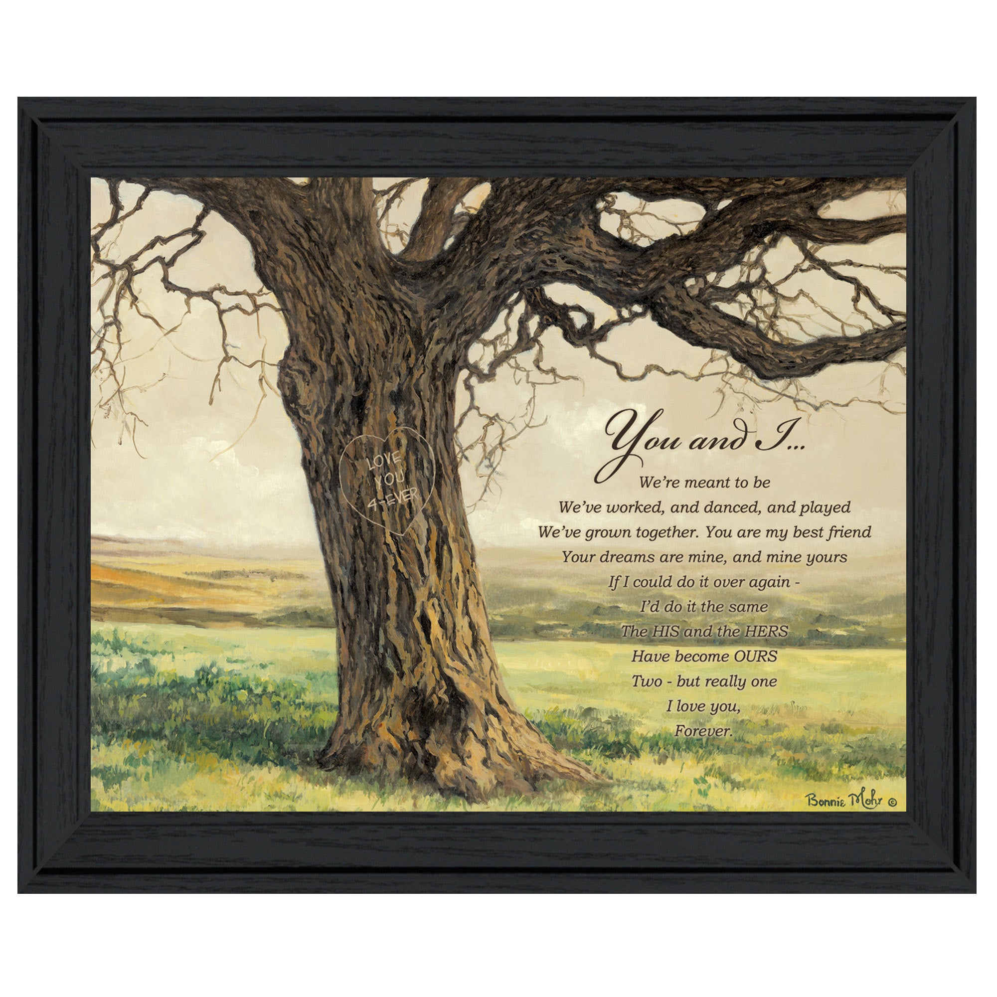 'Forever' By Bonnie Mohr, Ready to Hang Framed Print, Black Frame