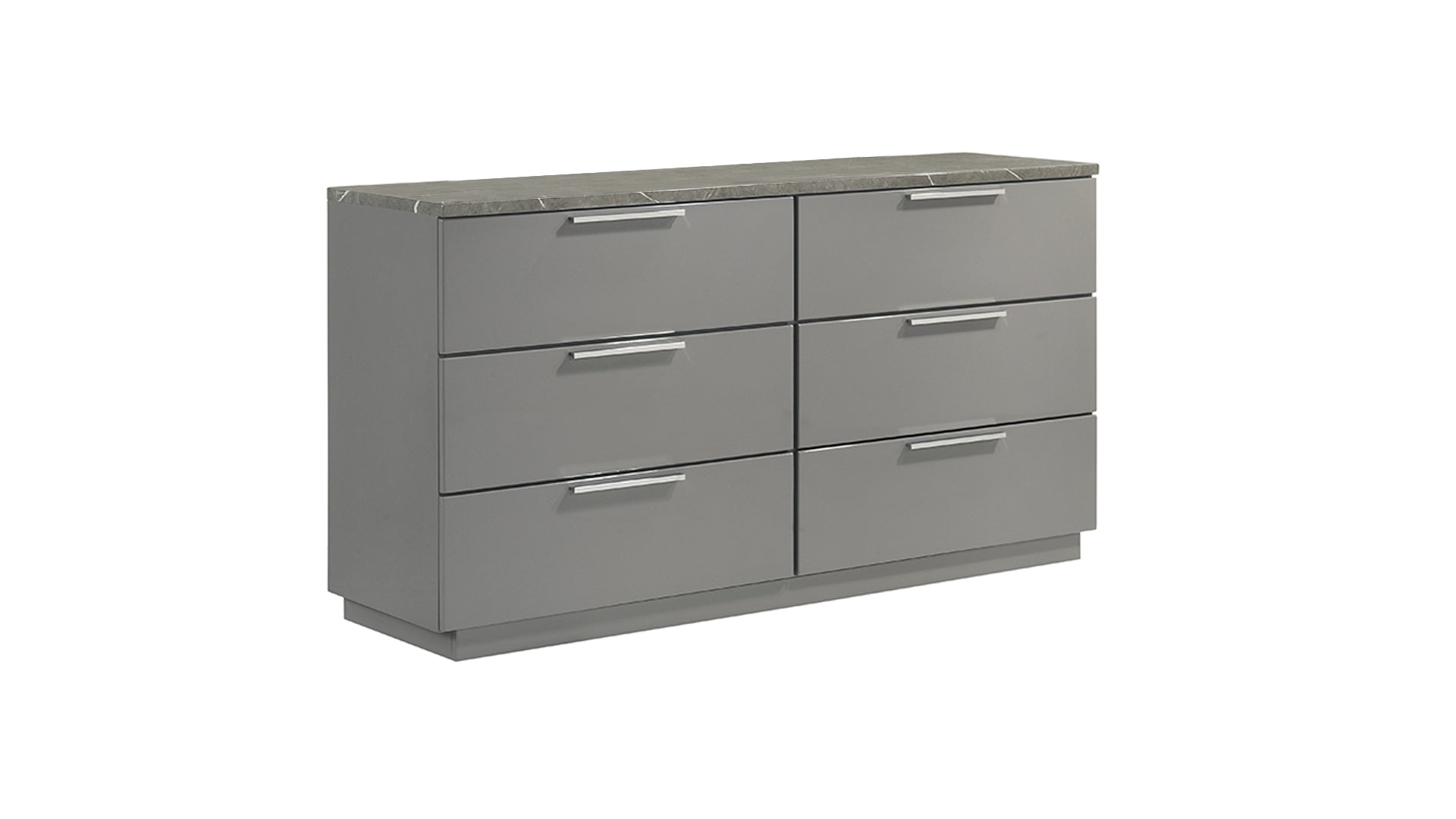 Elara Dresser – Two-Tone High-Gloss Marble & Lacquer Finish with Spacious Drawers and Metal-Finished Legs- Gray (Includes Dresser Only)      same asG150108690  (NJ inventory)