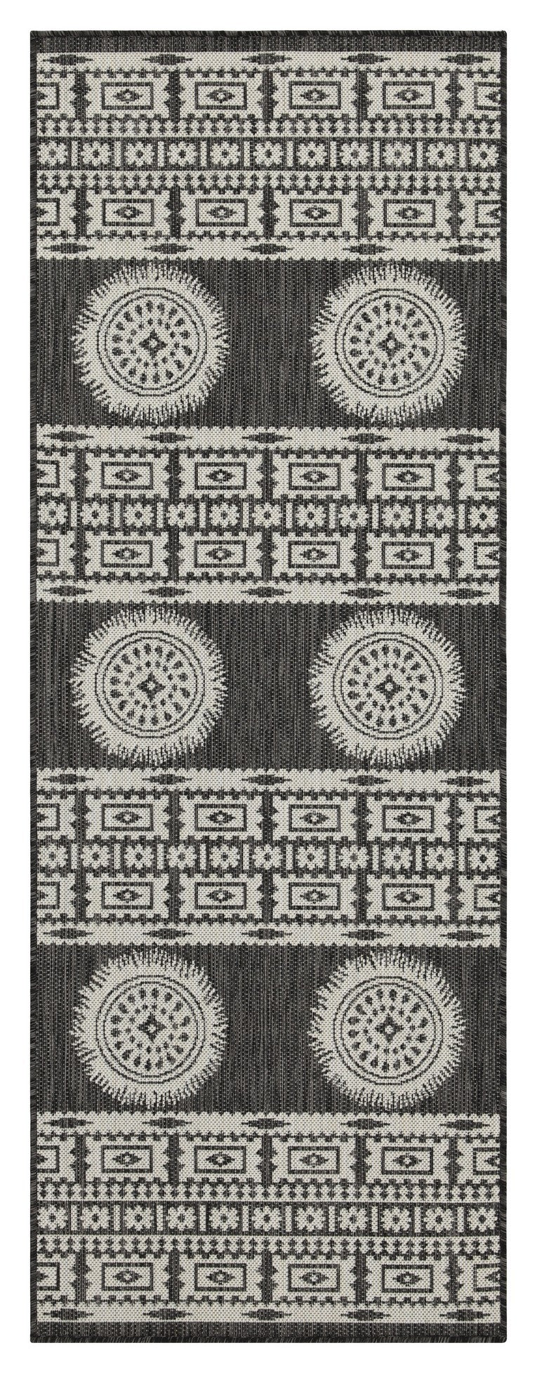 Sunshine GC_HAR2023 Anthracite 2 ft. 7 in. x 7 ft. 3 in. Indoor/Outdoor Area Rug