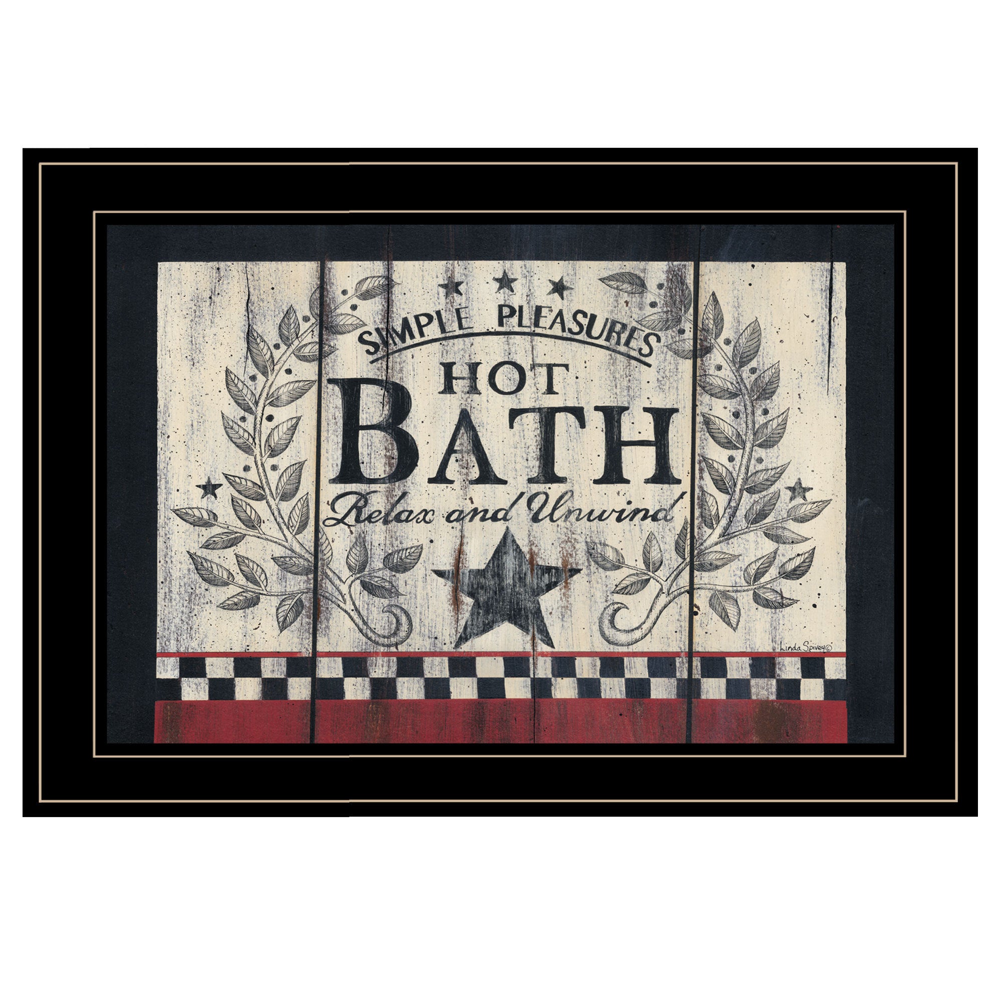 'Hot Bath' By Linda Spivey, Ready to Hang Framed Print, Black Frame
