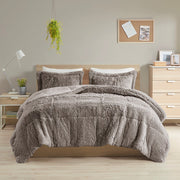 Full/Queen Shaggy Long Fur Comforter Mini Set
