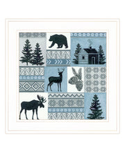 'Cabin in the Woods' by Deb Strain, Ready to Hang Framed Print, White Frame