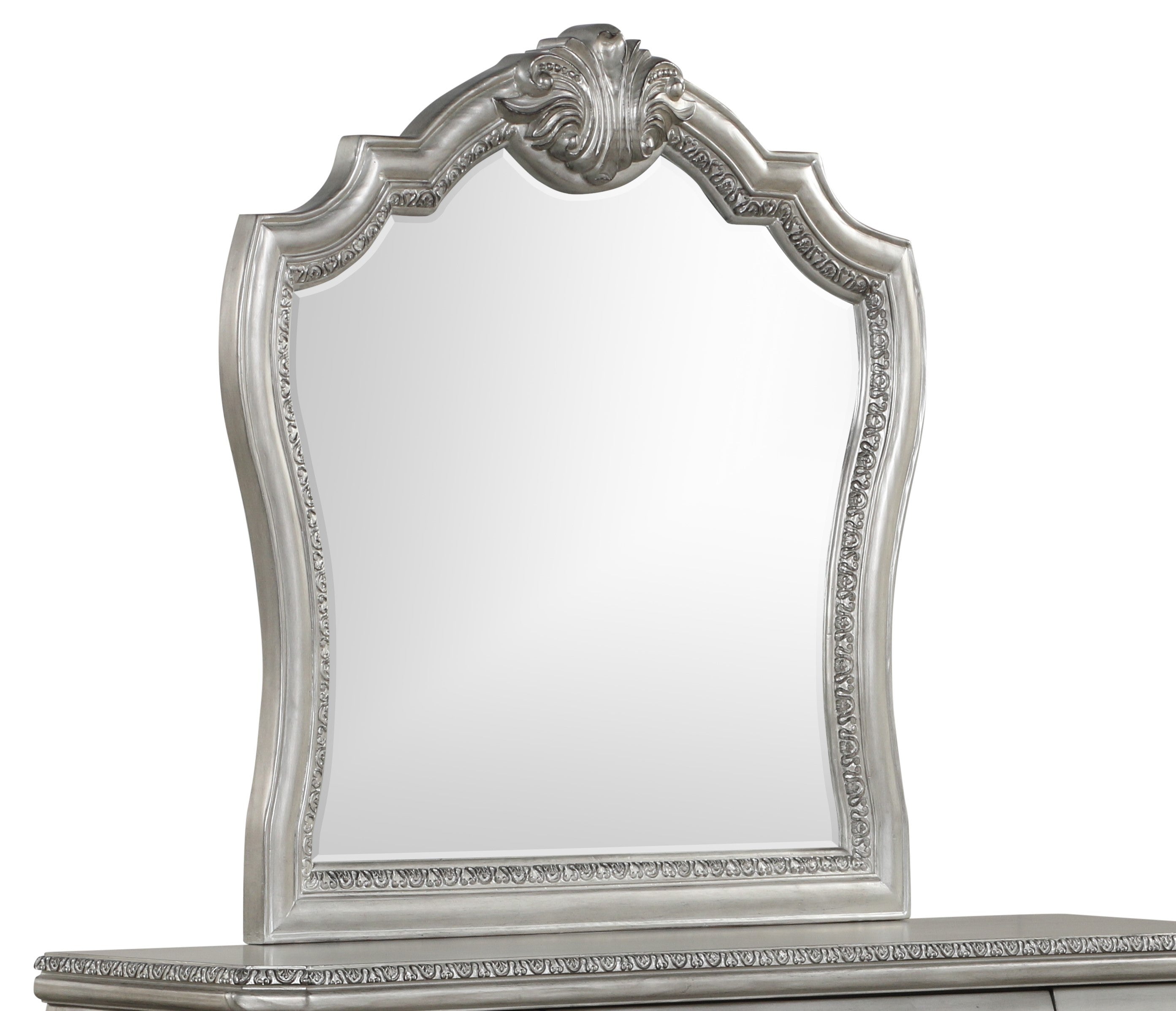 Destiny Traditional Style Mirror Made with Wood frame in Silver