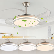 42 Inch 2 Tiers Design Modern LED Ceiling Fan with Light and Remote Control, Retractable Blades, Adjustable 6 Speed, Silent Operation DC Motor for Living Room, Bedroom, Dining Room