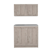 Cabinet Set Zeus, kitchen, Light Gray