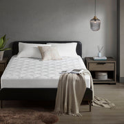 Overfilled Deep Pocket Mattress Pad White Full