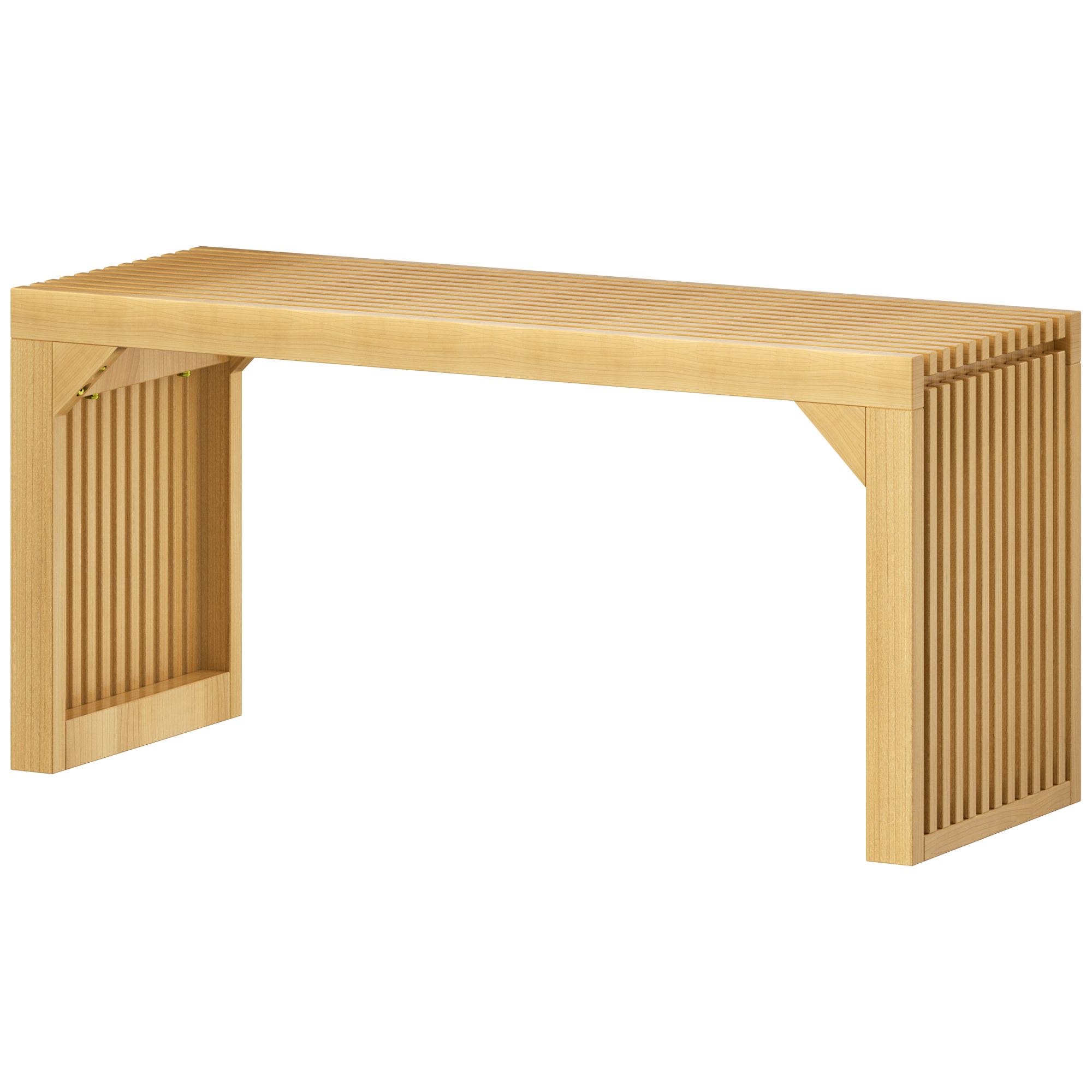 35' Solid Wood Bench Nature for Entryway, Living Room, Kitchen