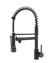 Commercial Black Kitchen Faucet with Pull Down Sprayer, Single Handle Single Lever Kitchen Sink Faucet