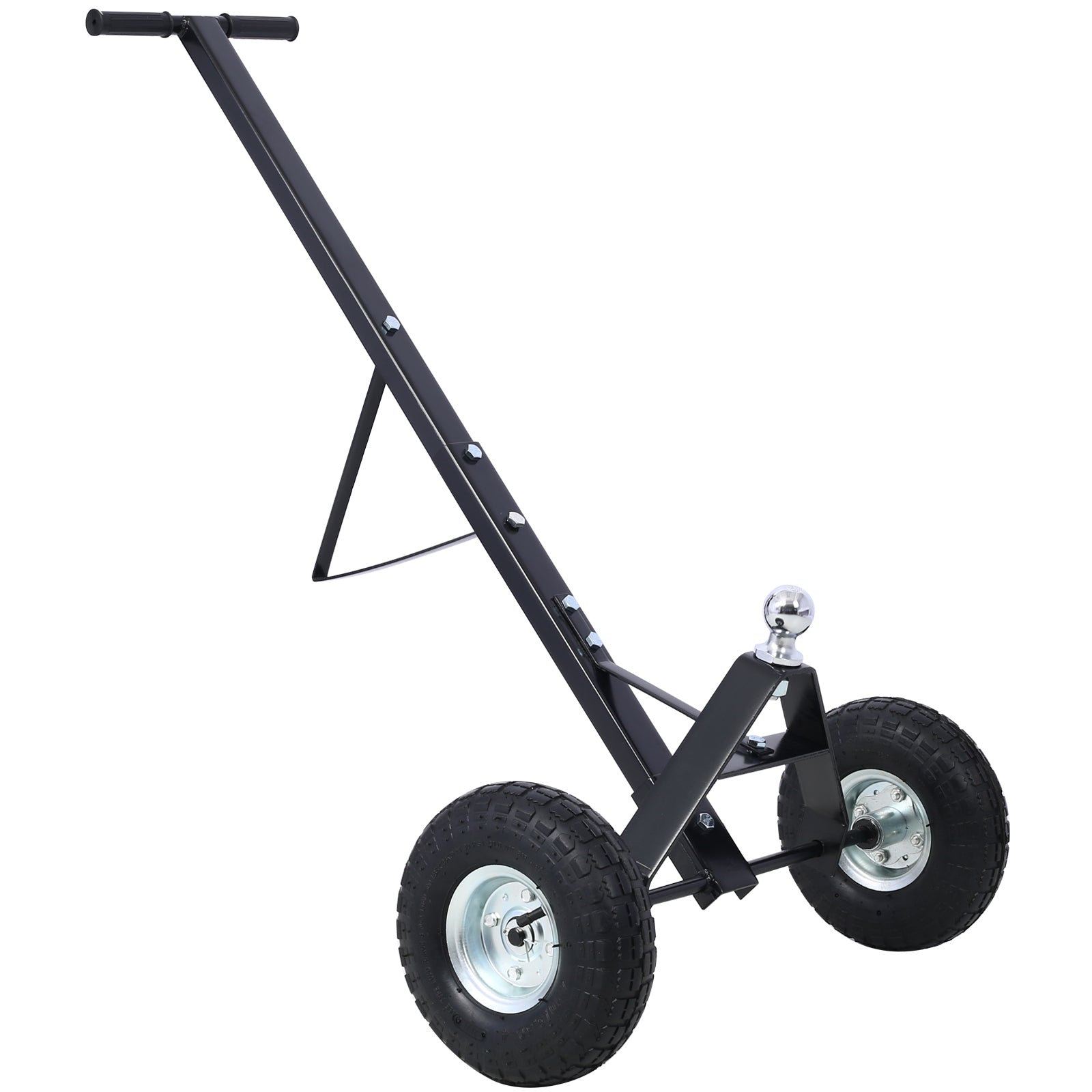 Heavy Duty Trailer Dolly with Pneumatic Tires - 600 Lb. Capacity, Black Steel, 47' L x 24' W