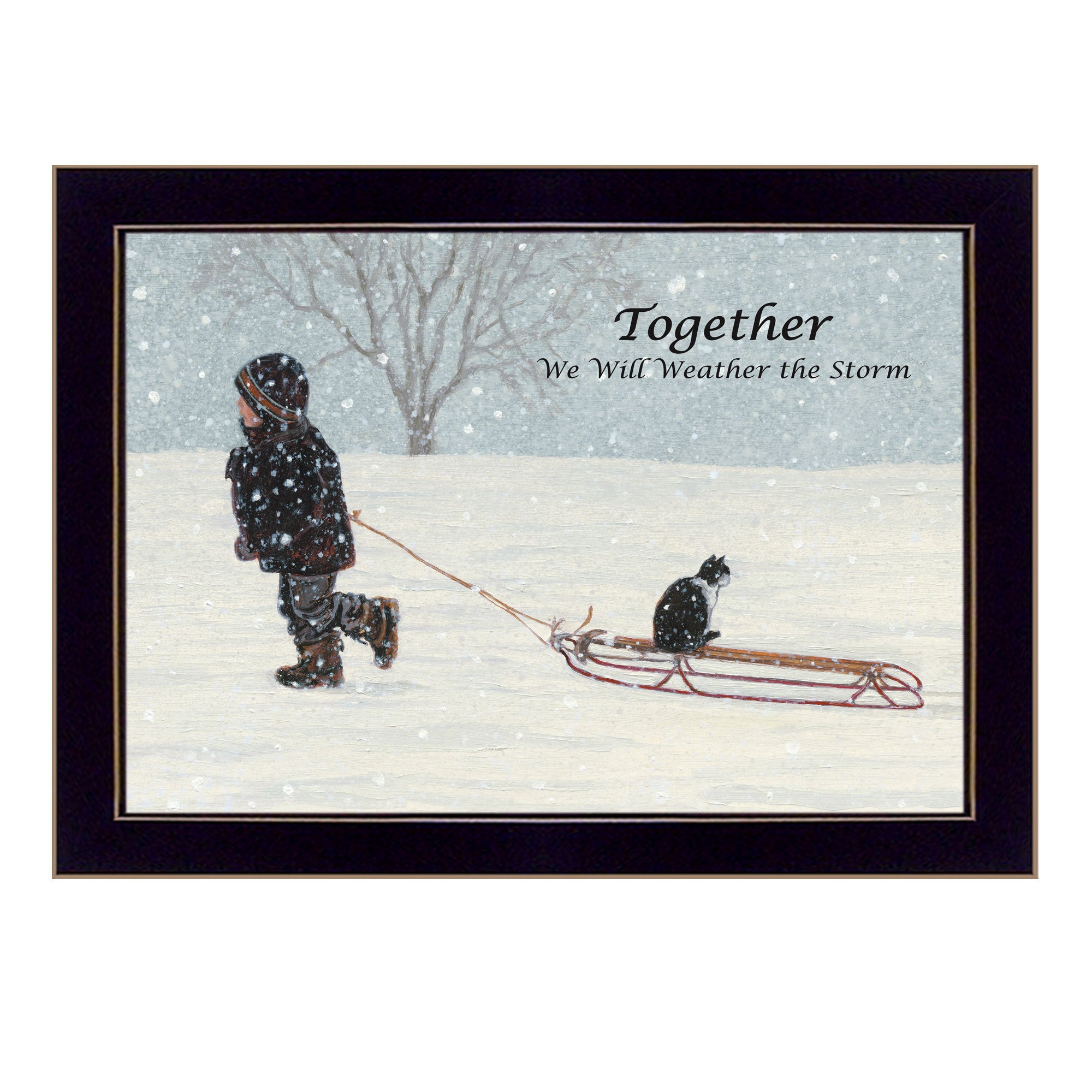 'Together' By Bonnie Mohr, Printed Wall Art, Ready To Hang Framed Poster, Black Frame