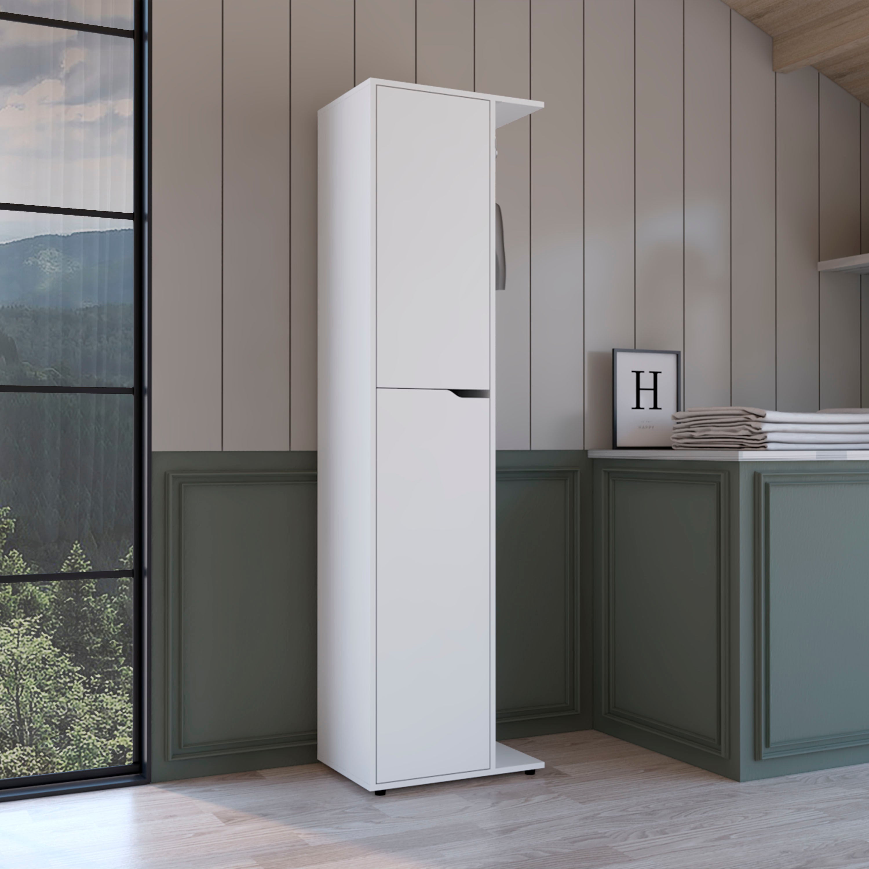 Austin Storage Broom Closet White