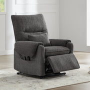 Glenn 30' Power Lift Assist Recliner Arm Chair Steel Gray Chenille