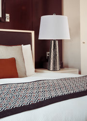 25'H Silver leaf Hammered Table Lamp (1PC/CTN) (2.15/6.97)