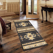 Tribes GC_YLS4004 Black 2 ft. 7 in. x 7 ft. 3 in. Southwest Area Rug