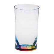Leading Ware Oval Halo Acrylic Glasses Drinking Set of 4 Hi Ball, BPA Free, Clear Plastic, 15oz