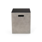 Modern Design MGO Tank Holder Side Table with Ceramic Top in Black and Gray