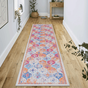 MAVAL Cream Washable Rug 2'6'' x 10' Runner Rug (Cream, 2'6'' x 10')