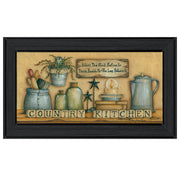 'Country Kitchen' By Mary Ann June, Ready to Hang Framed Print, Black Frame