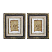 13x15' Lucian Framed Antiqued Sculpture Print,2 Piece