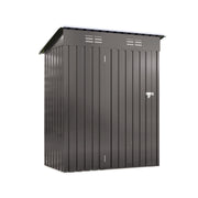 5x3 FT Durable Metal Shed Outdoor Storage Shed with Pitched Roof and Lockable Door, Gray