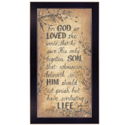'For God So Loved' by Gail Eads, Ready to Hang Framed Print, Black Frame