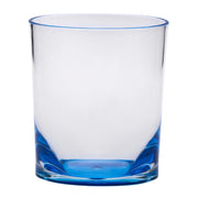 Oval Halo Acrylic Glasses Set of 4 DOF 12oz, Blue, BPA Free Plastic Drinkware, Shatterproof Water Tumblers