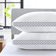 Standard Pillow Set of 2 – Soft Knitted Cover, Down Alternative Fill, Supportive & Breathable for All Sleep Positions