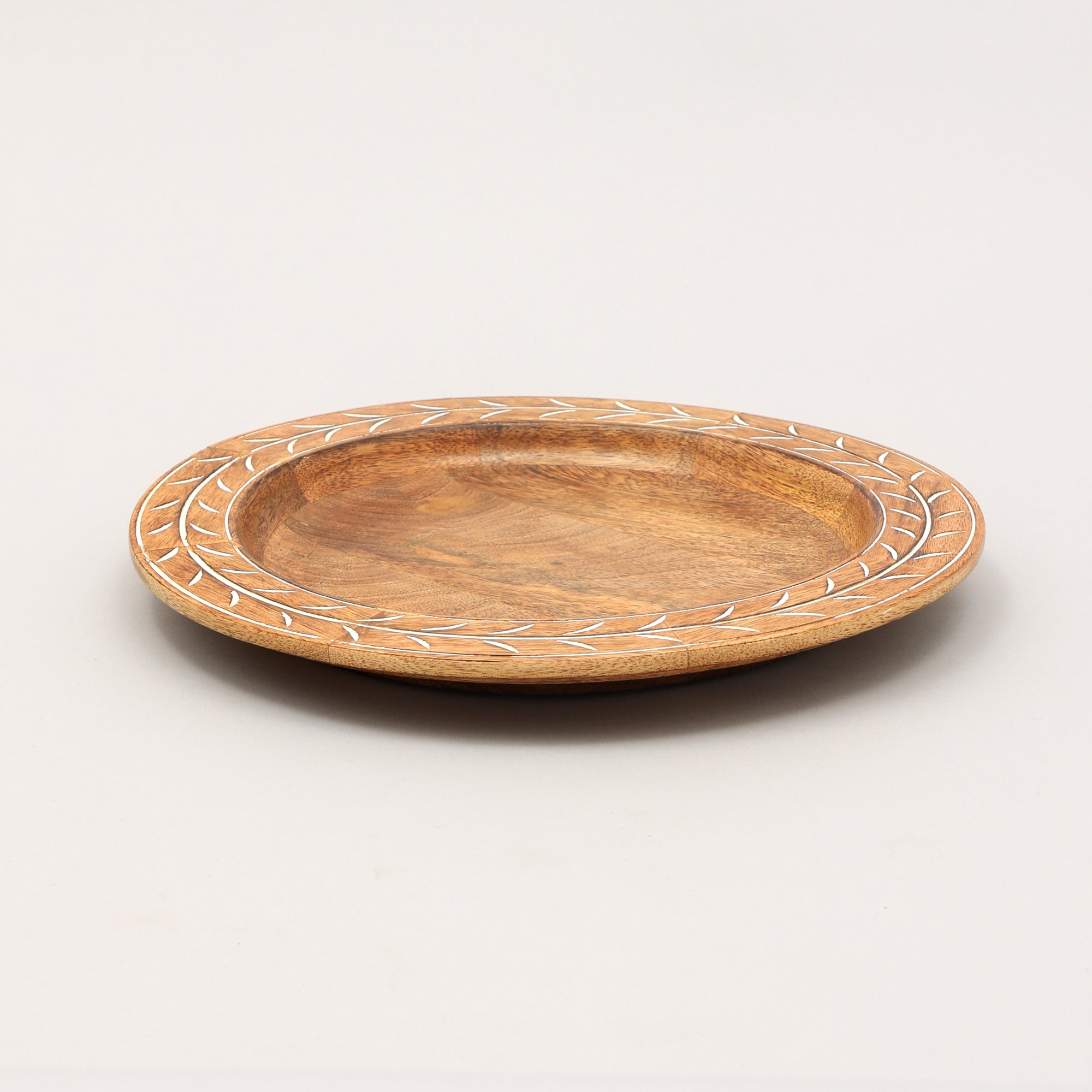 Handcrafted 13' Wood Charger Plate  Wooden Dinning Placemat Artisan Wood Tableware