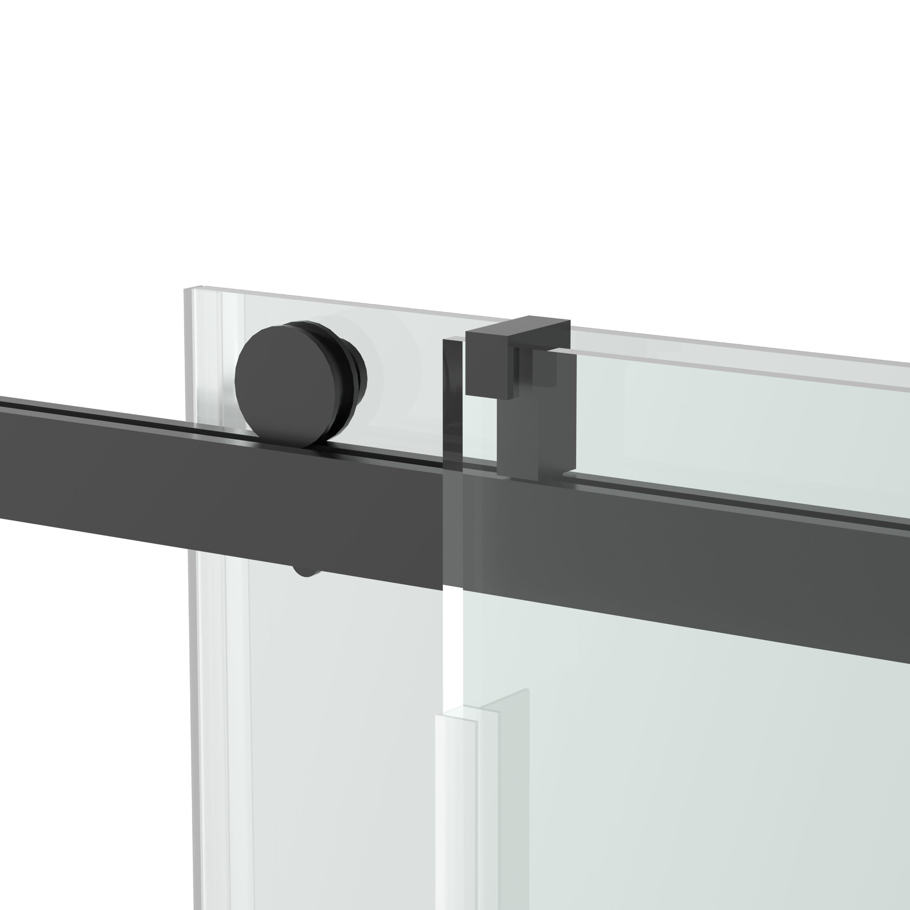 Roller Set with Wall Brackets and Anti-Jump Knobs Only, 24D01P08-MBX