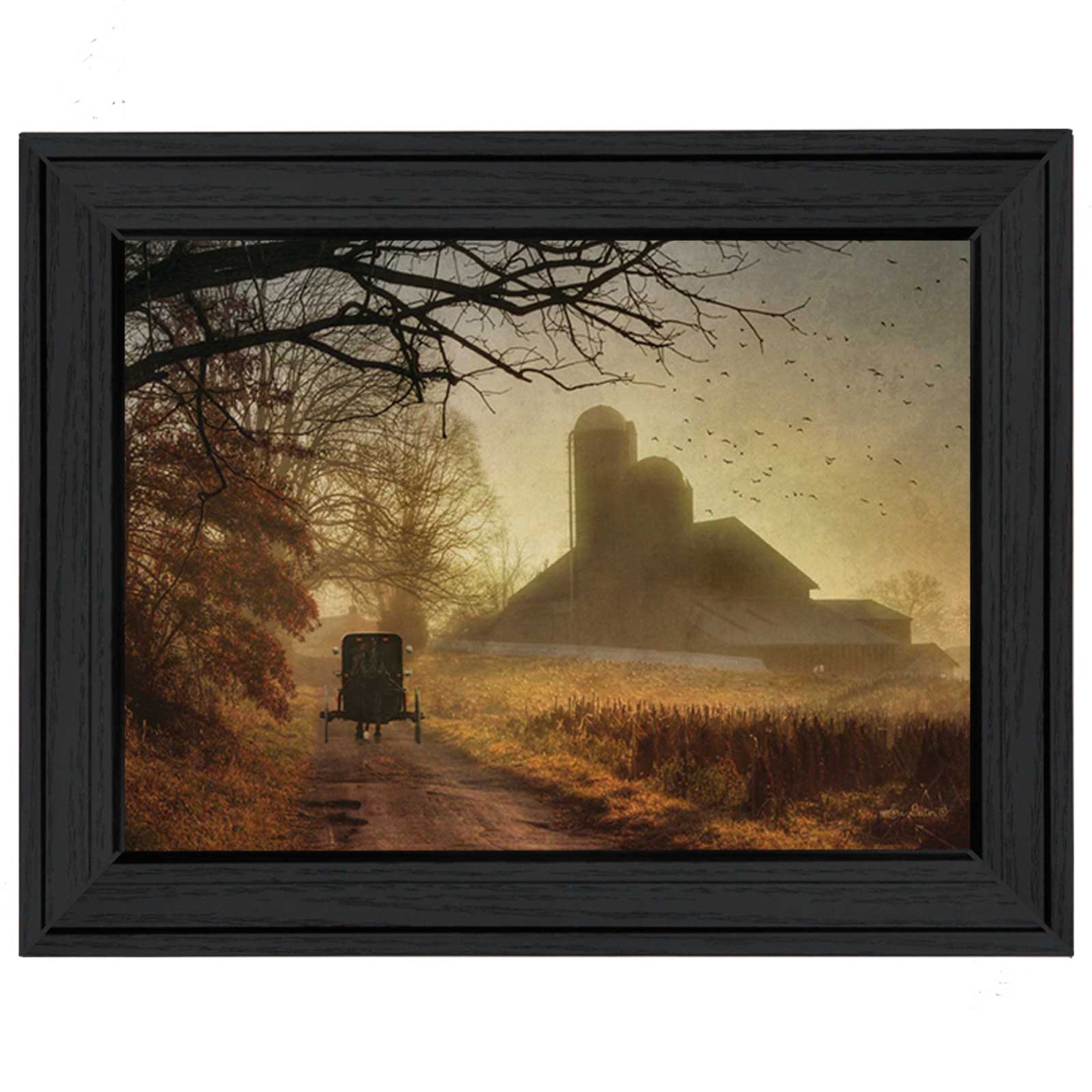 'Sunday Morning' By Lori Deiter, Printed Wall Art, Ready To Hang Framed Poster, Black Frame
