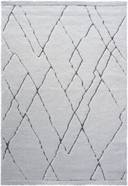 Nina Madison Ivory and Charcoal Recycled Polyester Area Rug