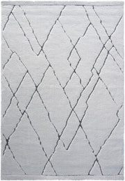Nina Madison Ivory and Charcoal Recycled Polyester Area Rug