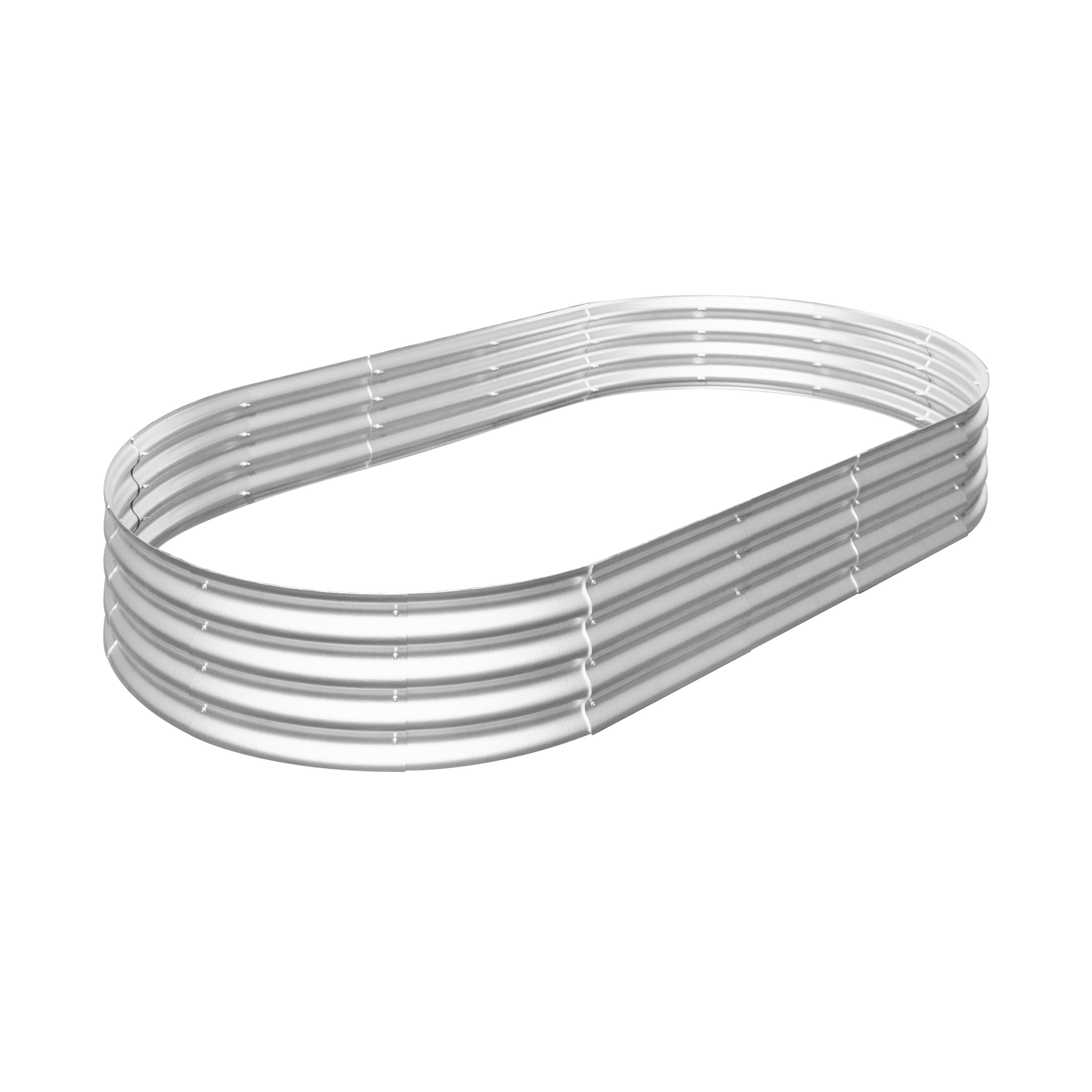 Heavy Duty Galvanized Raised Garden Bed Kit for Vegetables, Flowers & Herbs, Rust-Resistant, Silver, 8x4x1ft