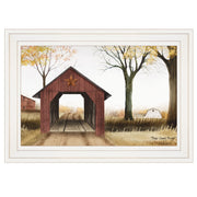 'Bucks County Bridge' By Billy Jacobs, Ready to Hang Framed Print, White Frame